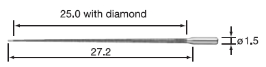 V-S53D (NSK, Япония) - эндодонтические насадки c алмазным покрытием для расширения корневого канала 32 мм. к держателю V-30 к ультразвуковым скалерам Varios NSK и Satelec  