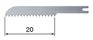 SGR-2 - микропилы для наконечника SGR2-E,  длина 20 мм., толщина лезвия 0,35мм., 10шт. (NSK, Япония)