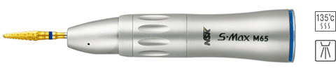 S-Max M65 - прямой наконечник без оптики с одинарным спреем в корпусе из нержавеющей стали, передача 1:1 (NSK, Япония) 