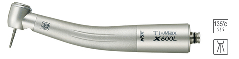 Ti-Max X600 (NSK, Япония) - со стандартной головкой, без оптики, с четырехканальной системой подачи воды Quattro, цельный титановый корпус, подключение к переходнику NSK 