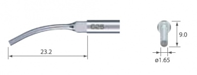 G25 (NSK, Япония) - насадка для снятия коронок к ультразвуковым скалерам Varios NSK и Satelec 