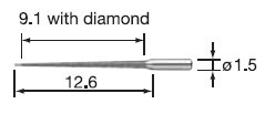 V-S50D (NSK, Япония) - эндодонтические насадки с алмазным покрытием для расширения корневого канала 17 мм. к держателю V-30 к ультразвуковым скалерам Varios NSK и Satelec