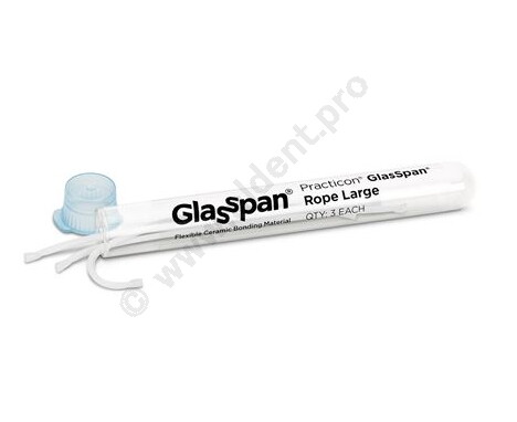 Шнур GlasSpan Rope Large (большой) -  шинирующий набор из 4-х стеклянных капсул для подвижных зубов (всего 106,8 см. материала) Продажа стоматологического оборудования в Санкт-Петербурге