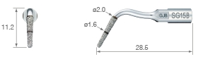 SG15B - насадка для использования в имплантологии к ультразвуковой хирургической системе VarioSurg, алмазное покрытие, диаметр 1,3 мм. (NSK, Япония)