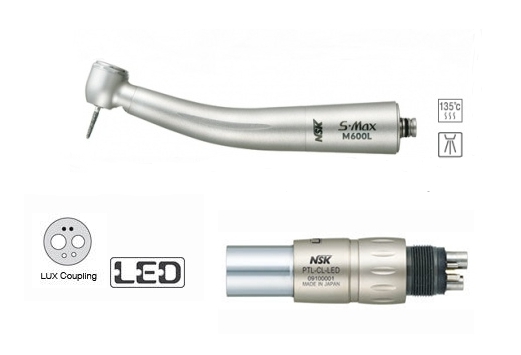 картинка Комплект: турбинный наконечник S-Max M500L/600L и быстросъемный переходник PTL-CL-LED со встроенной подсветкой LED (NSK, Япония) на стоматологическое оборудование и материалы и инструменты
