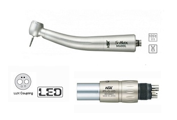 Комплект: турбинный наконечник S-Max M600L и быстросъемный переходник PTL-CL-LED со встроенной подсветкой LED (NSK, Япония) от компании Алдент