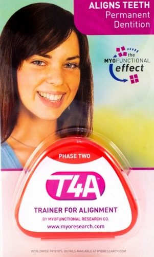 картинка Трейнер для выравнивания T4А, красный, жесткий (с 11-12 лет) от Алдент