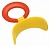 картинка  930210 - Вестибулярная пластинка Muppy™ стандартная, жесткая, желтая SMALL (с красным кольцом, от 3 до 5 лет)