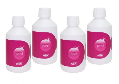 FLASH pearl (4 Bottle) NSK - порошок на основе кальция для профессиональной очистки зубов аппаратом Prophy-Mate neo, 4 банки по 300 мл.